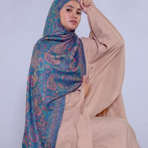 Midnight Teal Pashmina