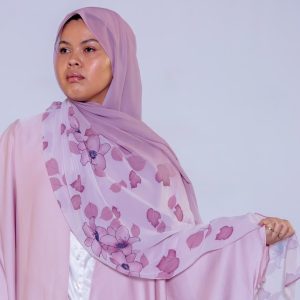 Ombre Floral Chiffon Hijab