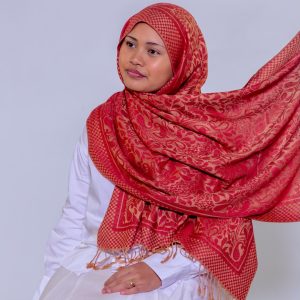Coral Bloom Pashmina