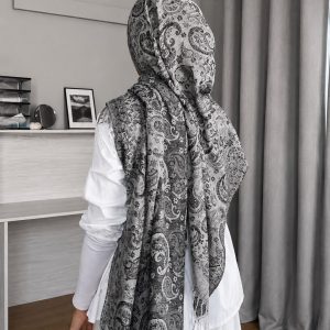 Silver Noir Pashmina